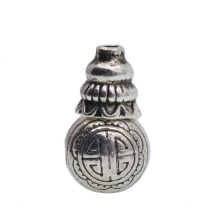 IB3081c Tibetan Buddhist Meditation Mala Beads Alloy Antique silver 3-hole Guru Beads